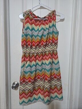 Speed Control New York Chevron Print Sleeveless Dress